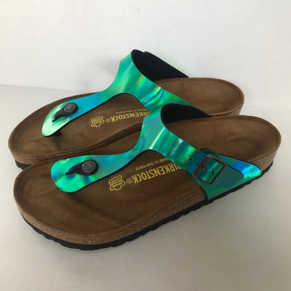 teal birkenstock gizeh